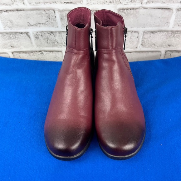 |•PROPET•| Rich Burgundy Leather Ankle Boots Size 11